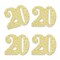 Big Dot of Happiness Gold Glitter 20 - No-Mess Real Gold Glitter Cut-Out Numbers - 20th Birthday Party Confetti - Set of 24